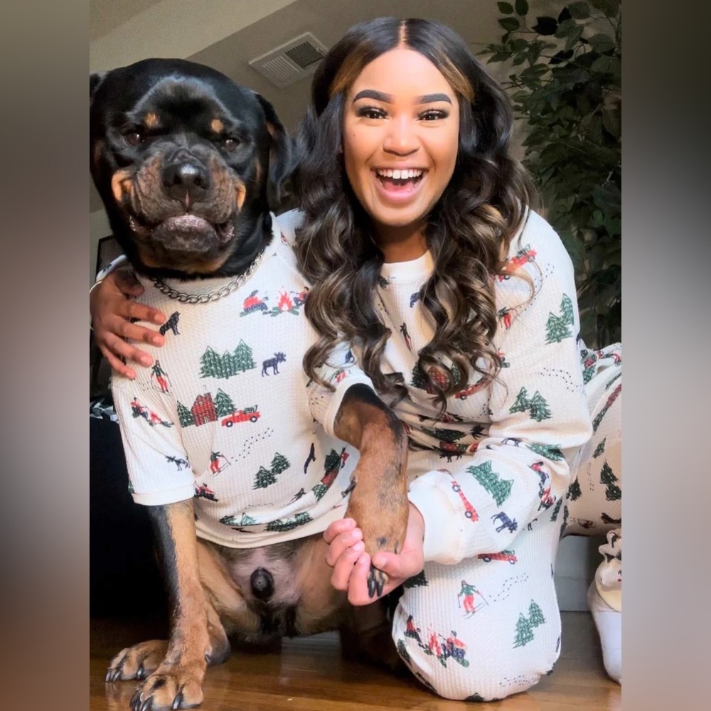 Matching Christmas PJ’s for You and Your Pup! Set includes 1-dog and 1-adult.